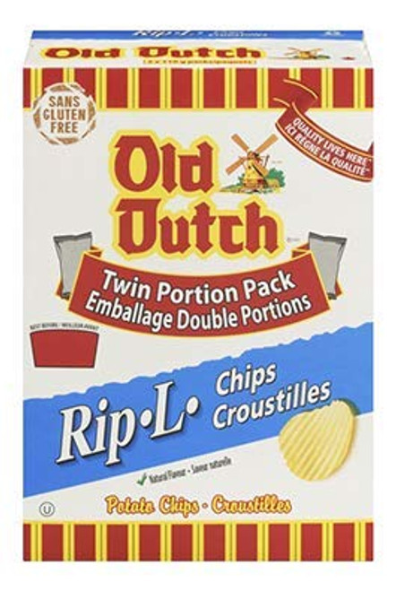 Old Dutch Rip-L Boxed Potato Chips 220g-7.8oz. -Imported from Canada-