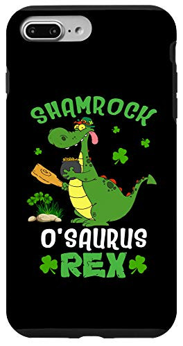 iPhone 7 Plus-8 Plus Shamrock O Saurus Rex Green Leaf Clover St. Paddy's Feast Case