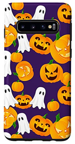 Galaxy S10 Girly Jack o Lantern Pumpkin Halloween Phone Case