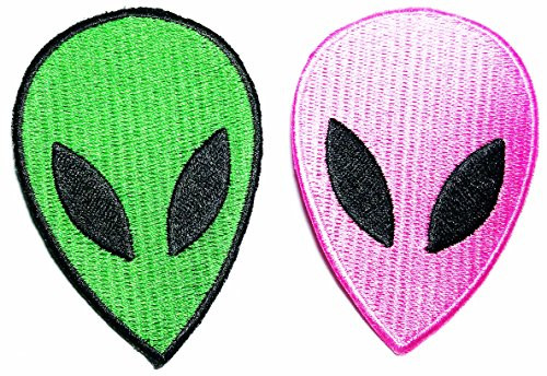 Cute Green Alien UFO Alien extraterrestrial E.T. ufo flying patch Logo Jacket T-shirt Patch DIY Applique Embroidered Sew Iron on Patch