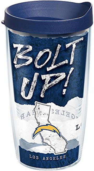 Tervis 1251832 NFL Los Angeles Chargers NFL Statement Tumbler with Wrap and Navy Lid 16oz, Clear Tervis 1251832 NFL Los Angeles Chargers NFL Statement Tumbler with Wrap and Navy Lid 16oz, Clear