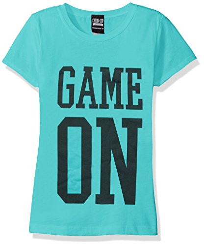 Fifth Sun Big Girls' Sporting Graphic T-Shirt Tahiti Blue-Black Medium-7-8