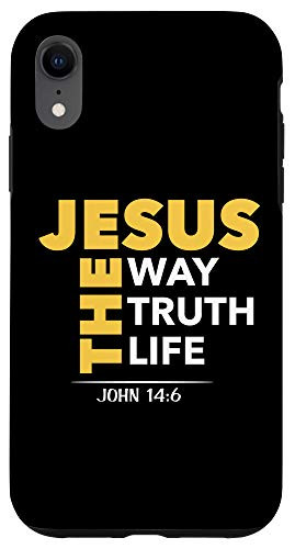 iPhone XR Jesus The Way Truth Life John 14-6 Christian Bible Gift Case