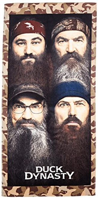 A and E Duck Dynasty Four Faces Beach Towel A and E Duck Dynasty Four Faces Beach Towel