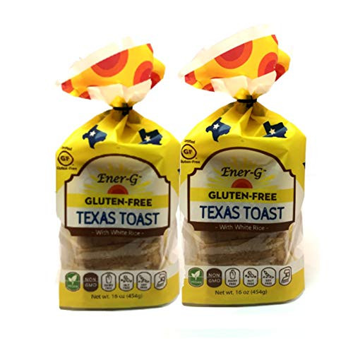 Texas Toast Gluten Free Bread by Ener-G  Vegan Sliced Bread Loaf  Low-Protein Non-GMO Kosher  Double Pack-16 oz- 12 Slice Loaf