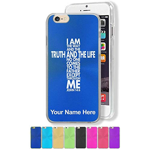 Case Compatible with iPhone 6 and iPhone 6s Bible Verse John 14-6 Personalized Engraving Included
