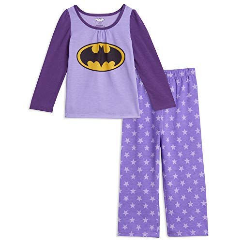 DC Comics Justice League Batgirl Big Girls Raglan Long Sleeve Pajama Pant Set 7-8