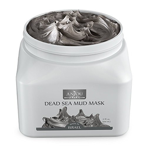 Anjou Dead Sea Mud Mask Made in Israel Deep Pore Cleansing and Detoxifying for Face and Body 100 Natural Mineral-Rich Mask 17oz 500mL
