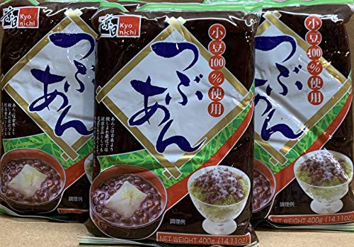 Sweetened Red Bean - AZUKI Bean - Paste 14.11oz Pack of 3 By KC Commerce -Mashed Red Bean Paste Pack of 3-