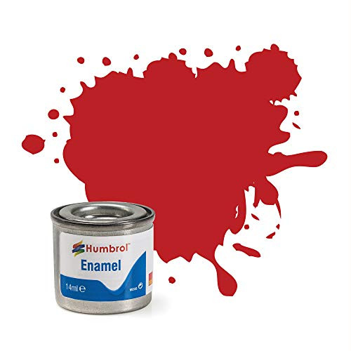 Humbrol AA0655 60 Matt Scarlet - 14ml Enamel Paint Model Making Crafts