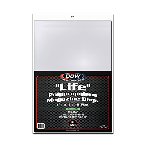 BCW 1-MAG-L-R Resealable"Life" Magazine Bags