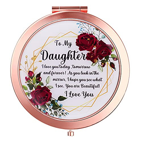 to My Daughter Rose Gold Compact Mirror Gift for Daughter from Mom and Dad on Wedding Day Daughter Gifts for Graduation Birthday Christmas to My Daughter Rose Gold Compact Mirror Gift for Daughter from Mom and Dad on Wedding Day Daughter Gifts for Graduation Birthday Christmas