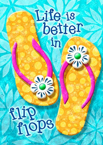 Toland Home Garden 1012096 Flip Flop Life House Flag (28 x 40-Inch)