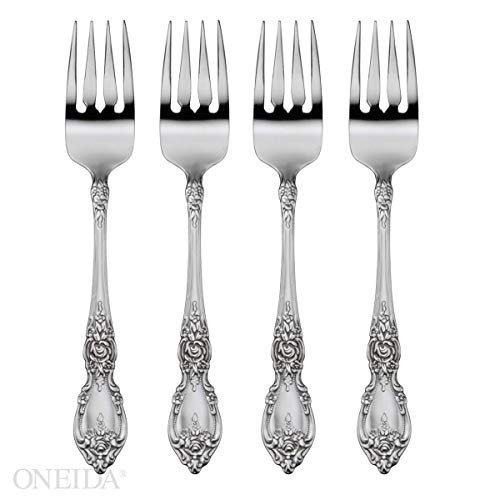 Oneida Wordsworth Everyday Salad Forks 18-0 Stainless Steel Set of 4 Silver