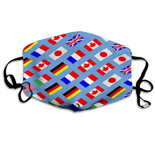 GIRDEAR Mouth Guard Resuable Respirator Shield Seamless Pattern Flag g Face Covers