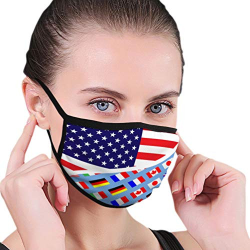 GIRDEAR Face Mouth Guard for Kids Teens Men Women Seamless Pattern Flag g Safety Covers