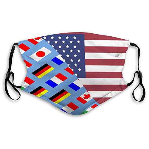 GIRDEAR Dust Face Anti Pollution Cover Seamless Pattern Flag g Face Covers