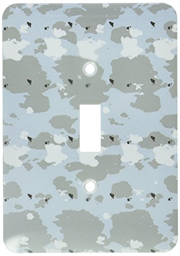 3dRose lsp_36174_1 Camouflage Military Fashion Single Toggle Switch Blue/Grey