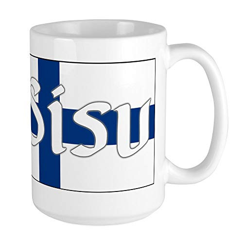 CafePress Finnish Sisu -Finnish Flag- Large Mug Coffee Mug Large 15 oz. White Coffee Cup