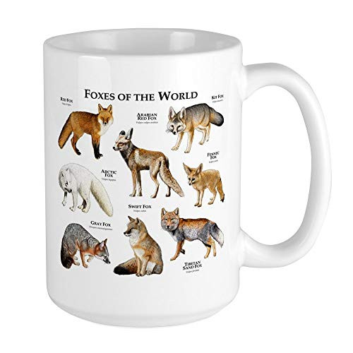CafePress Foxes Of The World Large Mug Coffee Mug Large 15 oz. White Coffee Cup