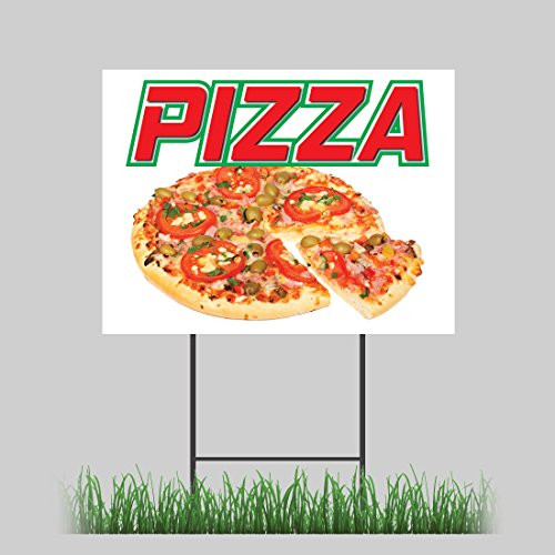 18"x24" Pizza Yard Sign Italian Pepperoni Veggie Cheese Pie Concession Stand