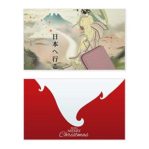 Mount Japanese Ukiyo-e Japan Holiday Holiday Merry Christmas Congrats Card Xmas Letter Message