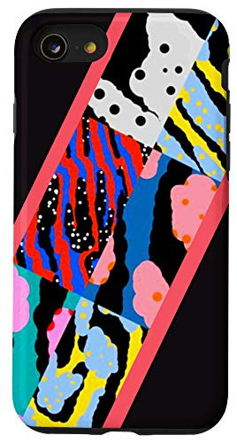 iPhone SE -2020- - 7 - 8 Fun Wild Animal Zebra Print Colorful Retro Fashion Boho Chic Case