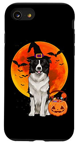 iPhone SE -2020- - 7 - 8 Dog Halloween Border Collie Jack O Lantern Pumpkin Case