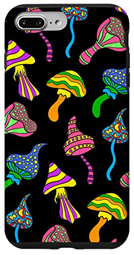 iPhone 7 Plus-8 Plus Psychedelic Mushroom Pattern - Magic Mushrooms Trippy Phone Case