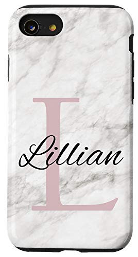 iPhone SE -2020- - 7 - 8 Lillian Pink Monogram Letter L Girls Personalized Name Case