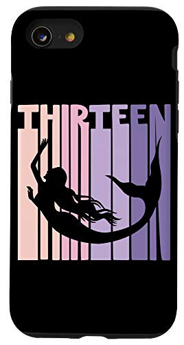 iPhone SE -2020- - 7 - 8 13 Year Old Cute Mermaid Birthday Girl 13th B-day Case
