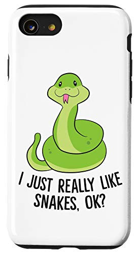 iPhone SE -2020- - 7 - 8 I Just Really Like Snakes Ok Cute Snake Gift Reptile Lover Case