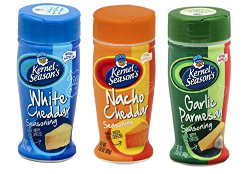 Kernel Season's Popcorn Seasoning Variety of 3 Nacho Cheese Parmesan and Garlic and White Cheddar Kernel Season's Popcorn Seasoning Variety of 3 Nacho Cheese Parmesan and Garlic and White Cheddar