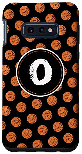 Galaxy S10e Cute Girls Basketball Monogram Letter O Initial Black Case