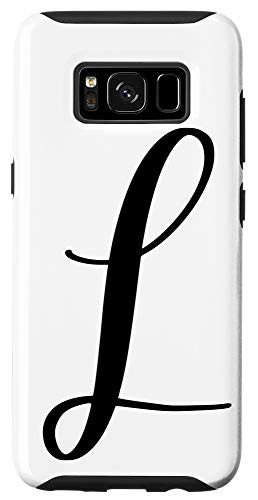Galaxy S8 White  and  Black Personalized Phone Cases with Letter LInitial Case
