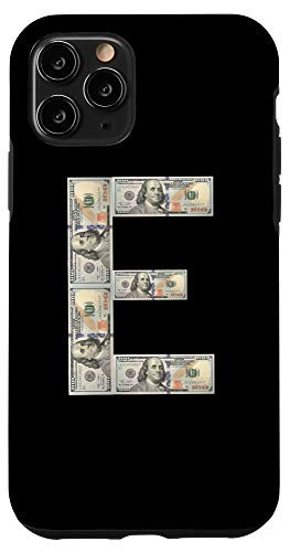 iPhone 11 Pro Money Name Initial Capital Letter E Monogram Alphabet Cash Case