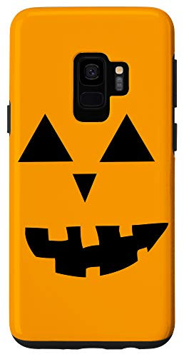 Galaxy S9 Cute Jack O Lantern Pumpkin Face Halloween Orange Holiday Case