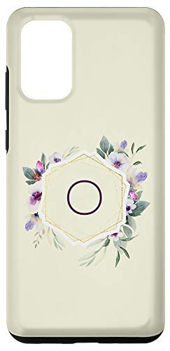 Galaxy S20 plus Floral Monogram Initial Letter O Watercolor Personalized Case