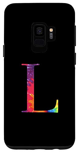 Galaxy S9 Tie Dye Pattern Monogram Letter L Name Initial Case