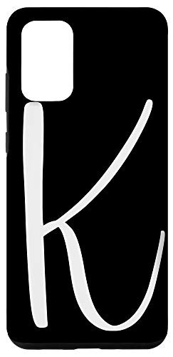 Galaxy S20 plus Black  and  White Personalized Phone Cases with Letter KInitial Case