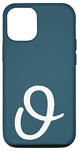 iPhone 12-12 Pro Matching Initial Letter O Pacific-Blue Alphabet Monogram Case
