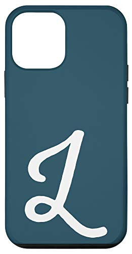 iPhone 12 mini Matching Initial Letter L Pacific-Blue Alphabet Monogram Case