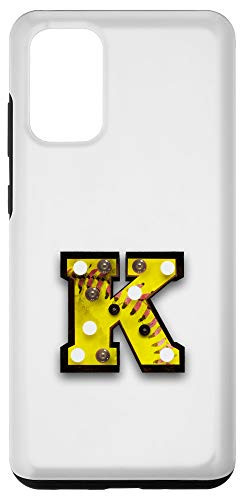 Galaxy S20 plus Softball Vintage Player Letter Initial-K Monogram Marquee-K Case