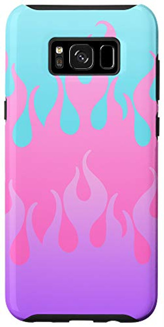 Galaxy S8 plus Y2K Aesthetic Pastel Goth Flames 90's E-Girl Tribal Pink Case