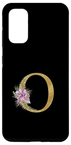Galaxy S20 Vintage Watercolor Flowers Initial Letter O Monogram Cute Case