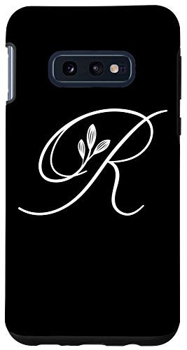 Galaxy S10e Letter R Monogram Gift Floral Design Flower Font Initial R Case