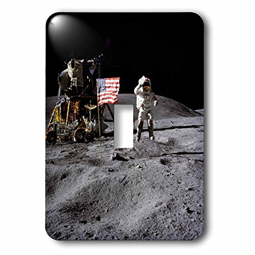3dRose lsp_76861_1 Astronauts and Rockets Apollo 16 Lunar Landing Single Toggle Switch