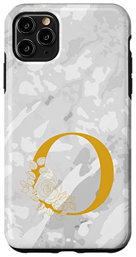 iPhone 11 Pro Max Monogram Letter Initial O White Case