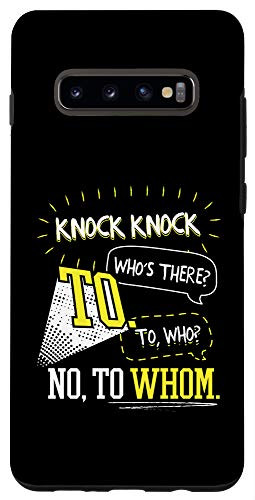 Galaxy S10 plus Knock Knock Who's There? - Funny Grammar Police Phone Case