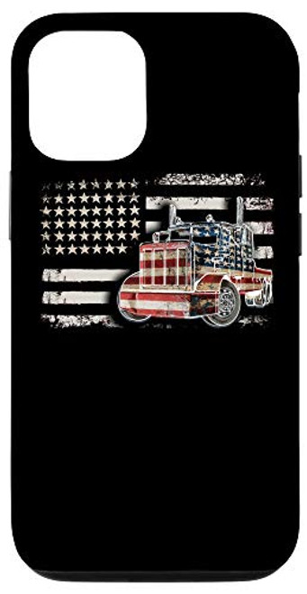 iPhone 12-12 Pro Semi Truck Driver 18 Wheeler Trucker Gift US American Flag Case iPhone 12-12 Pro Semi Truck Driver 18 Wheeler Trucker Gift US American Flag Case